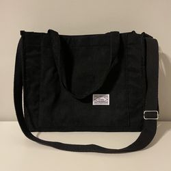 Niction - Black Corduroy Tote Bag
