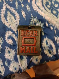 New Boyd Bear Cast Iron Mail Box Bank