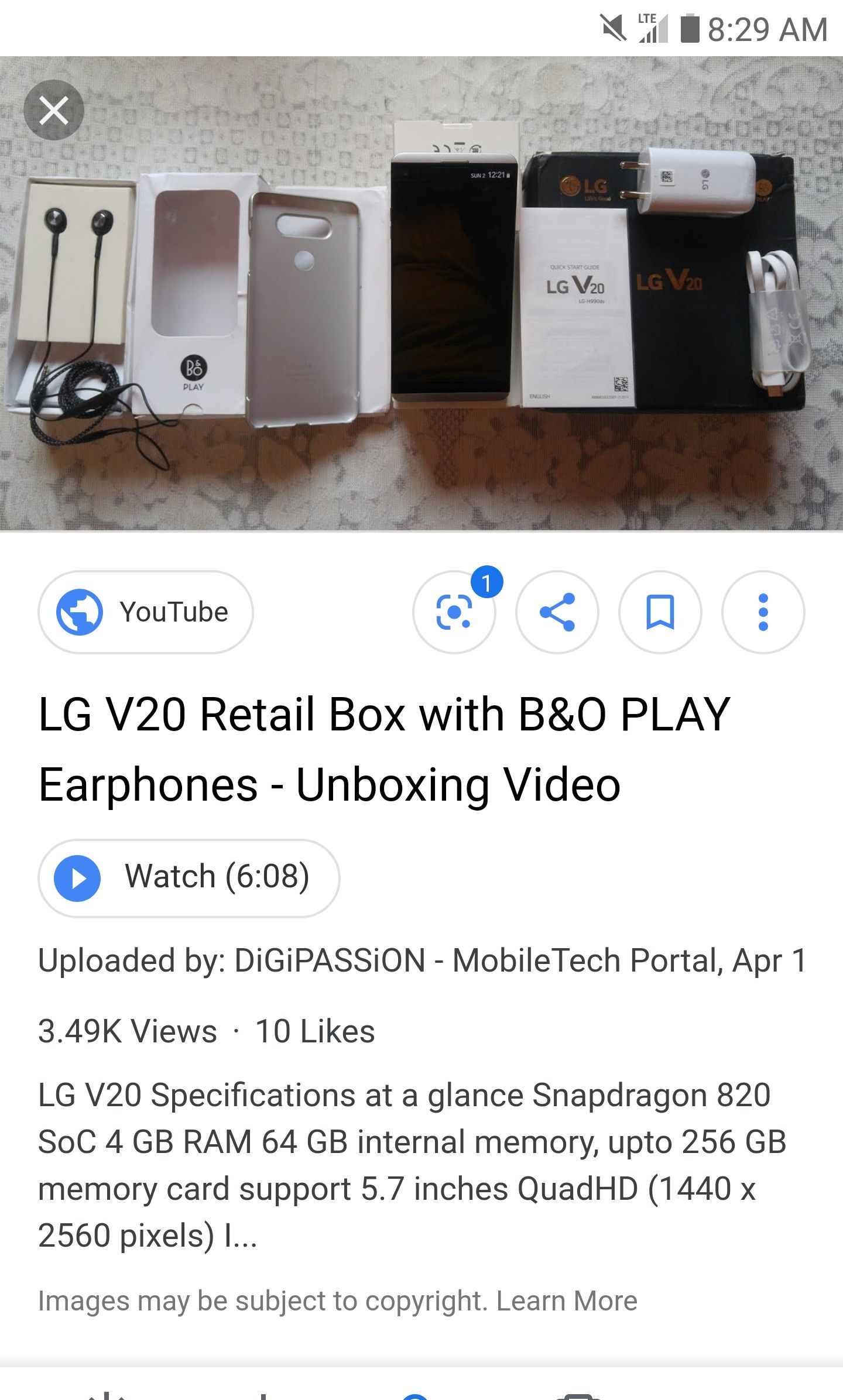LG V20 64g phone complete with everything in like new condition.