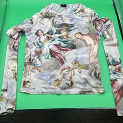 Urban outfitters mesh long sleeve Art Print Top