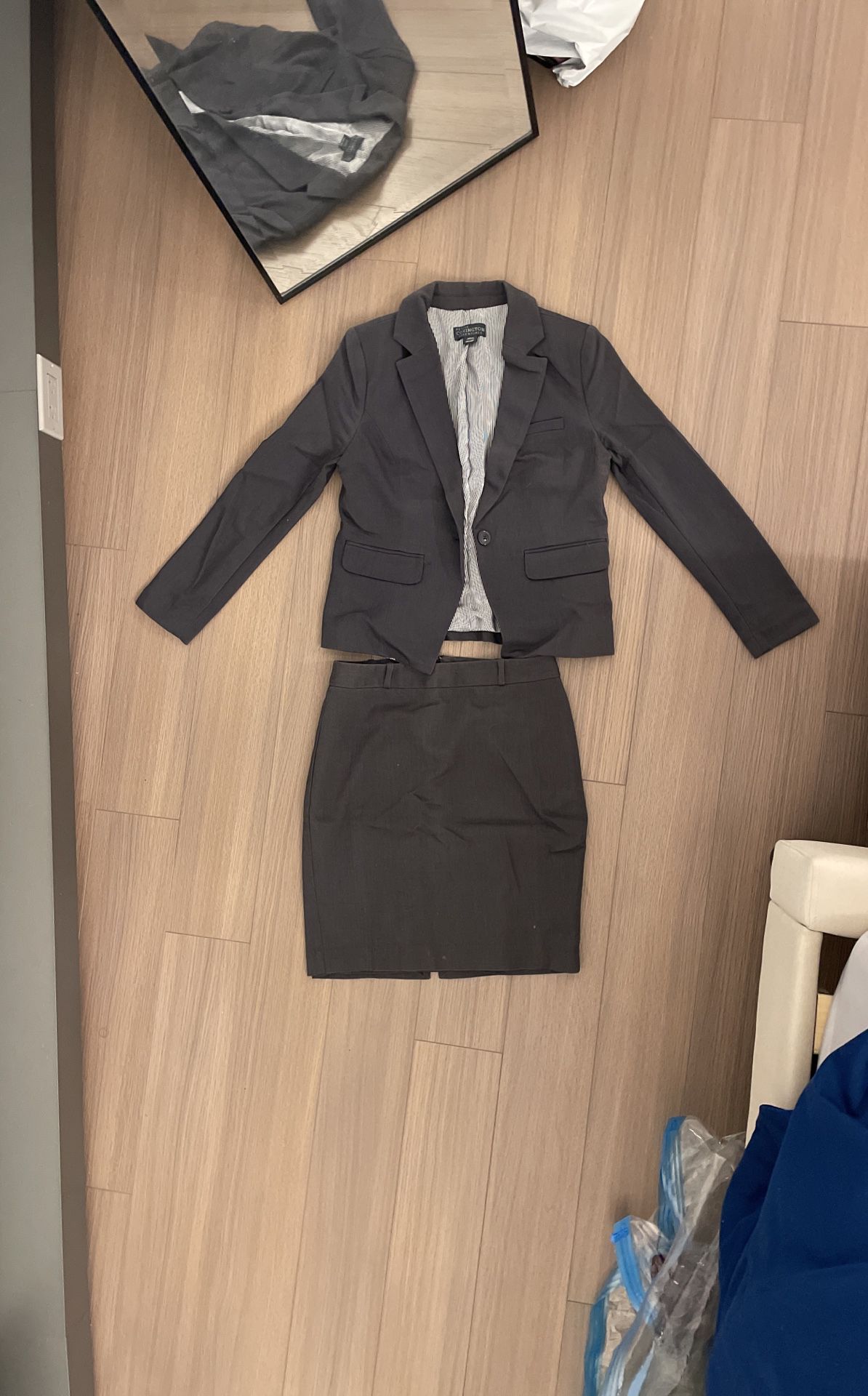 Business Attire: Blazer And Skirt (grey)