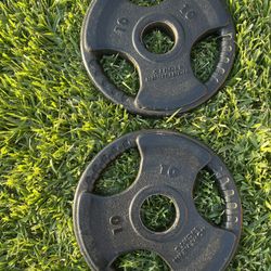 Pair Of 10 Lb Weight Plates 