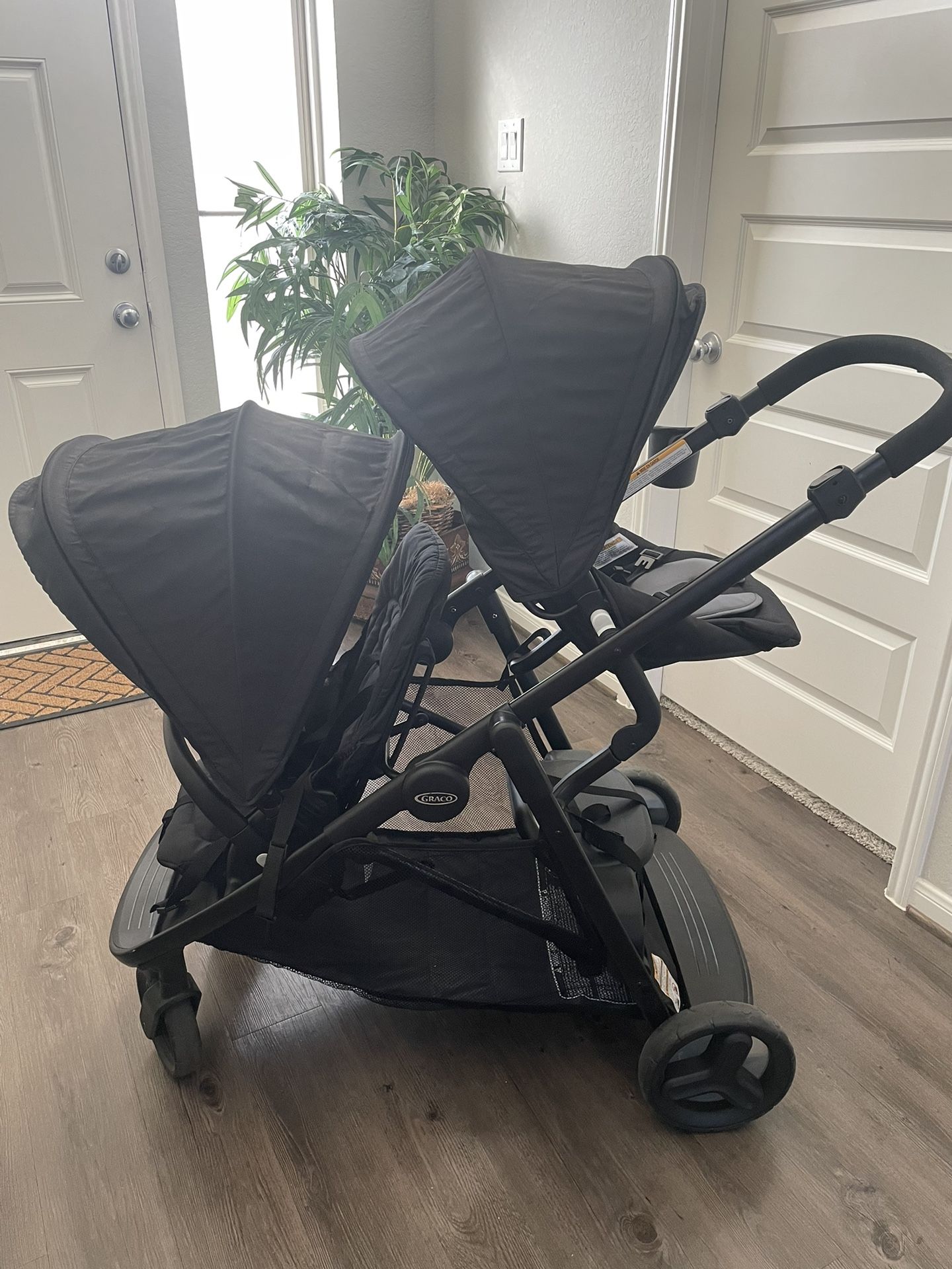thule stroller Thule Urban Glide 3 Double Jogging Stroller + Bassinet Bundle