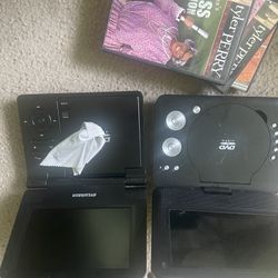2 Portable DVD Players Sylvania, & BDVD