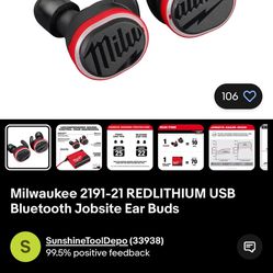 Milwaukee Jobsite Earbud Headphones  
