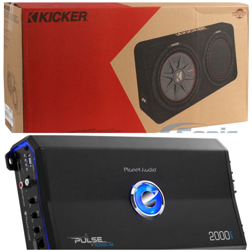 New Subwoofer Kicker Rt 12”Slim Box Amp