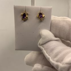 Diamond Gold Earrings 14k 1.8g