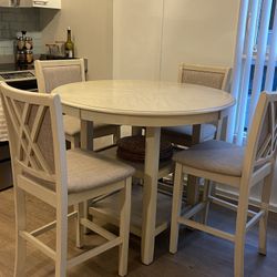 Wooden Dining Table + Chairs