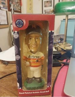 NOLAN RYAN 2001 HOUSTON ASTROS HOF LEGEND COOPERSTOWN COLLECTION BOBBLE HEAD