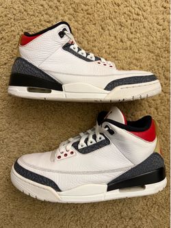 Size 9.5 (Pre owned, no box) - Air Jordan 3 retro denim fire red