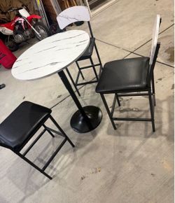 Bar table with 3 chairs
