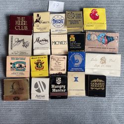 Vintage Advertising Matchbooks Lot of 20, Hotels Restaurants USA, 1970s–1990s