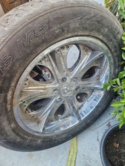 Chevy Silverado wheel amd tires