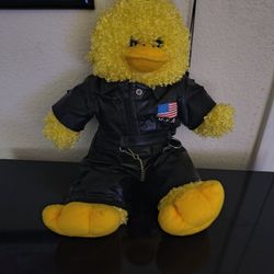Rare 20-Year-Old Build-A-Bear Duck – Leather Jacket & Pants
