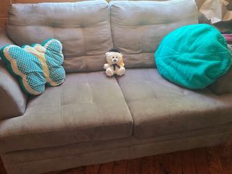 Grey loveseat