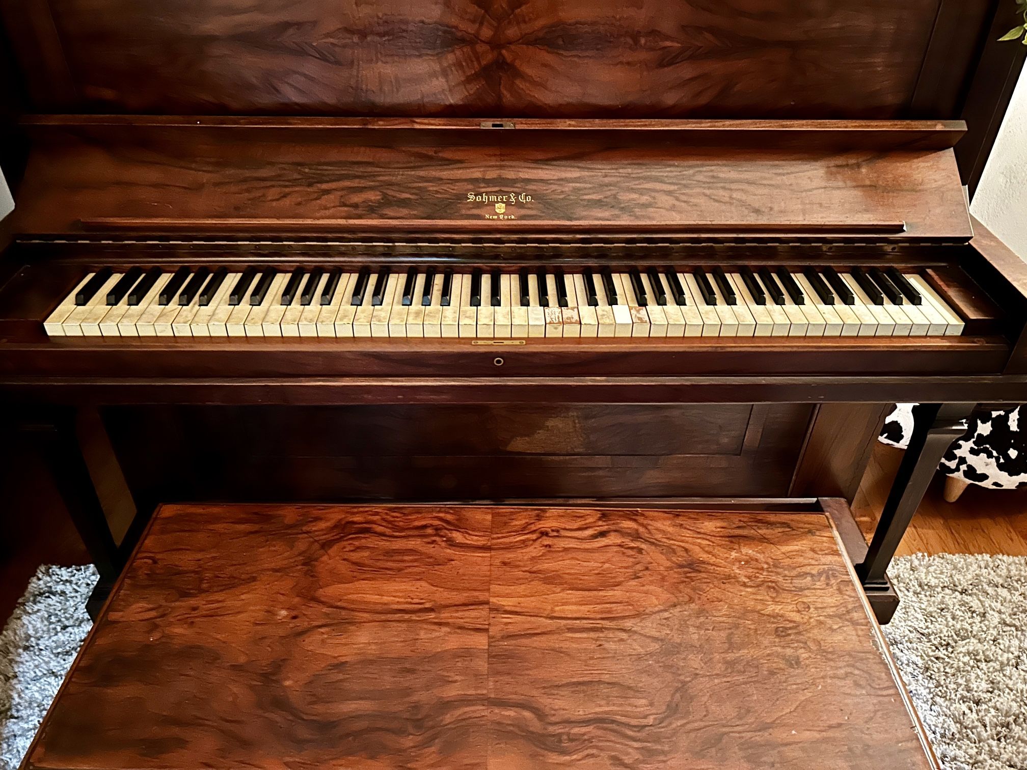 Upright Grand Piano Sohmer and Co. New York