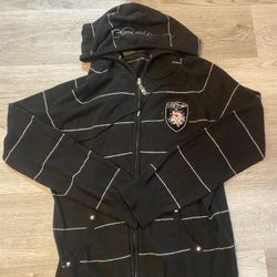 Ed Hardy Striped Zip Up