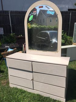 Vanity with mirror
