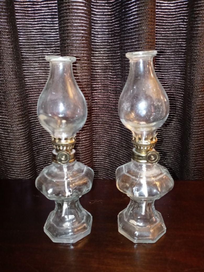 Oil lamps vintage never used new wicks