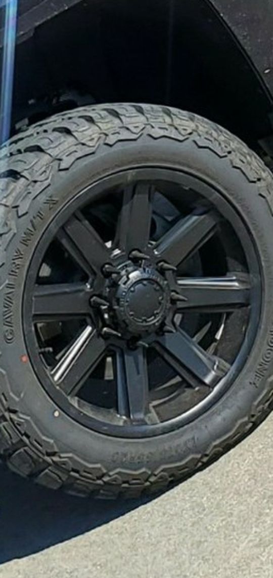 20 Inch 8 Lug Black Rims