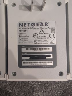 Netgear 85 Mbps Wall Plugged Ethernet Switch 