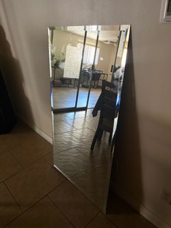 Large Frameless Full-Length Floor Mirror