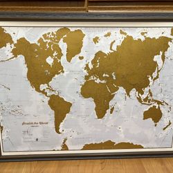 Scratch The World framed poster