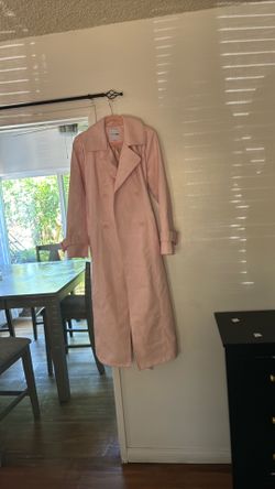 Pink leather coat Fashion Nova