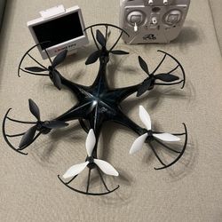 5.8GHz FPV RC Quadcopter with remote control and FPV screen.