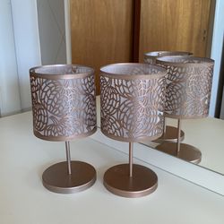 Rose Gold Fall Decorative Candle Holders