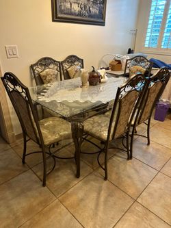 Dining room table and chairs