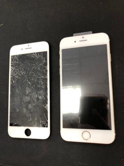 Cracked screen . LCD. Iphone