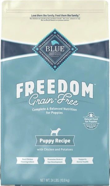 Blue Buffalo Freedom Grain Free Natural Puppy Dry Dog Food, Chicken 24-lb