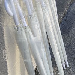 9 New Clear White Umbrellas