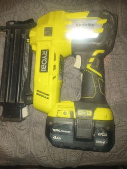 Reyobi Nail Gun With Battery