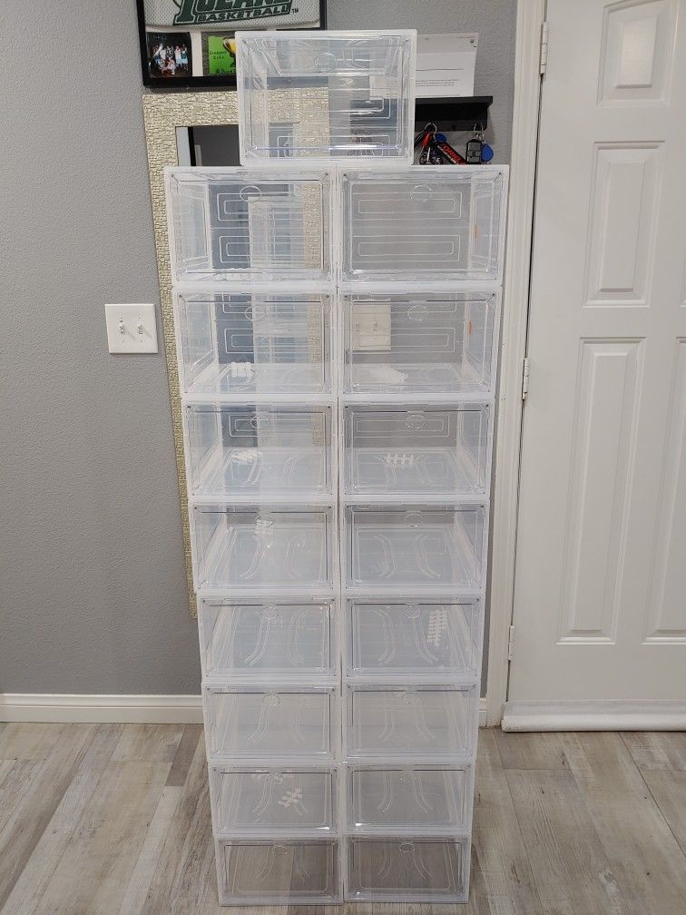 17 Pack XXL Drop Door Shoe Boxes... Buy 15, Get 2 Free
Fits up to Men's 13
("PRICE IS FIRM/ NO DELIVERY")