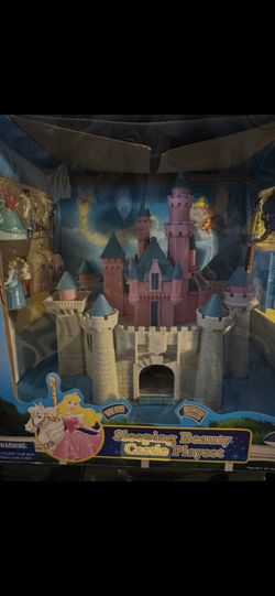 Disney Deluxe Sleeping Beauty Castle Playset With Figures