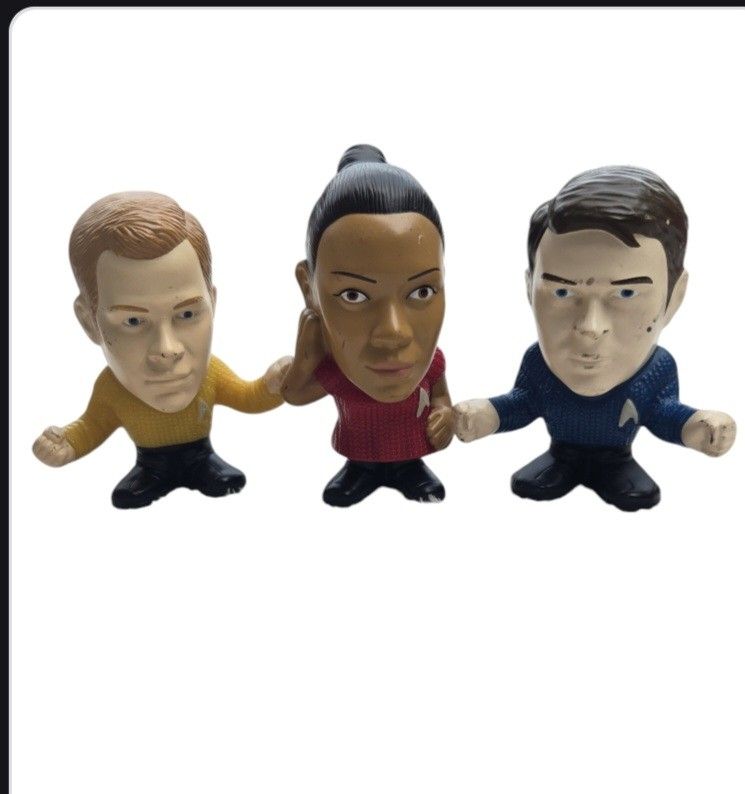 Star Trek big head talking Burger King figures x3