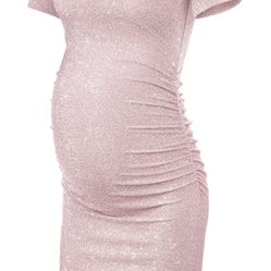 Pink Maternity Dress 