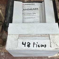 Landmark Porcelain Tile. 1 Box (48) Pieces /20 Xtra Pieces