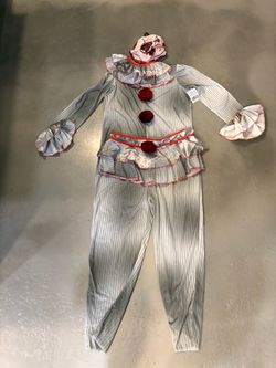 Scary Clown Halloween Costume with Mask kids size 10/12