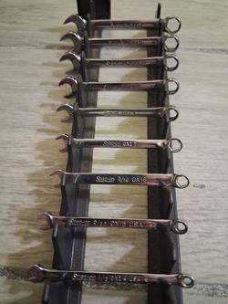 Snap-on 9-piece SAE Midget/Ignition Combination Wrench Set