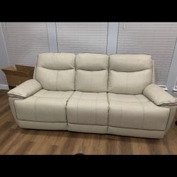 Beige Leather Couches Brand New