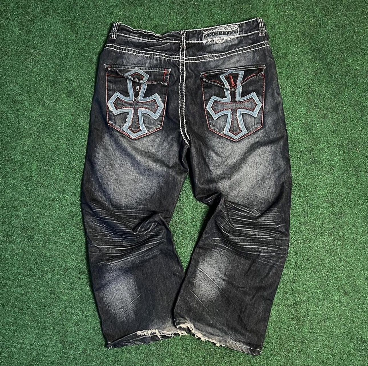 Y2K Affliction Style Angelino Dark Blue Jeans Size 40