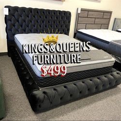 New Queen Bed Frame With Mattress 