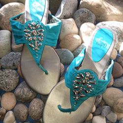 Impo Rusk Teal Thong Sandal