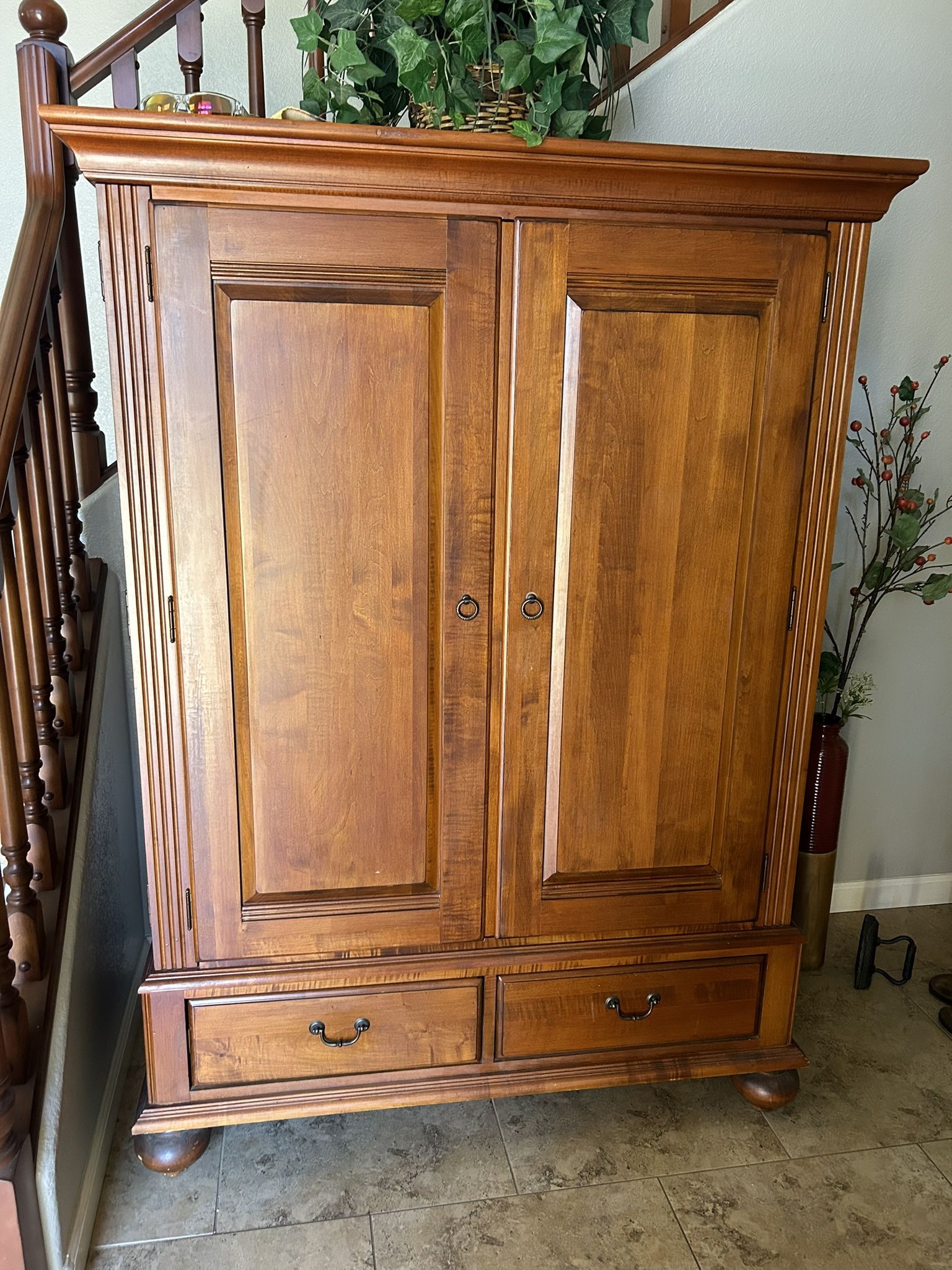 Cherry Wood Ethan Allen Armoire