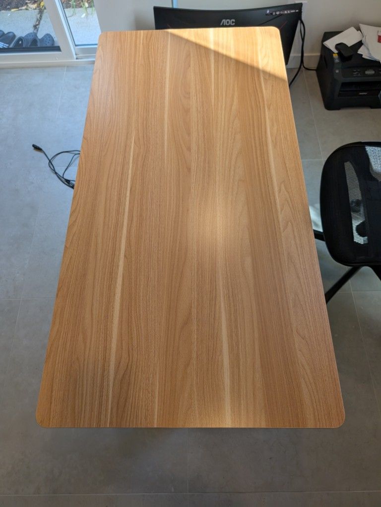 55x28 Maple Standing Desk With Legs
