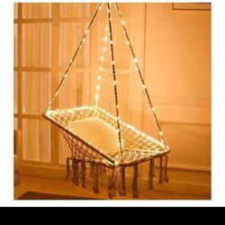 NEW hanging macrame tassels chair indoor Outdoor Patio MODERN BOHO BOHEMIAN HOME FURNITURE