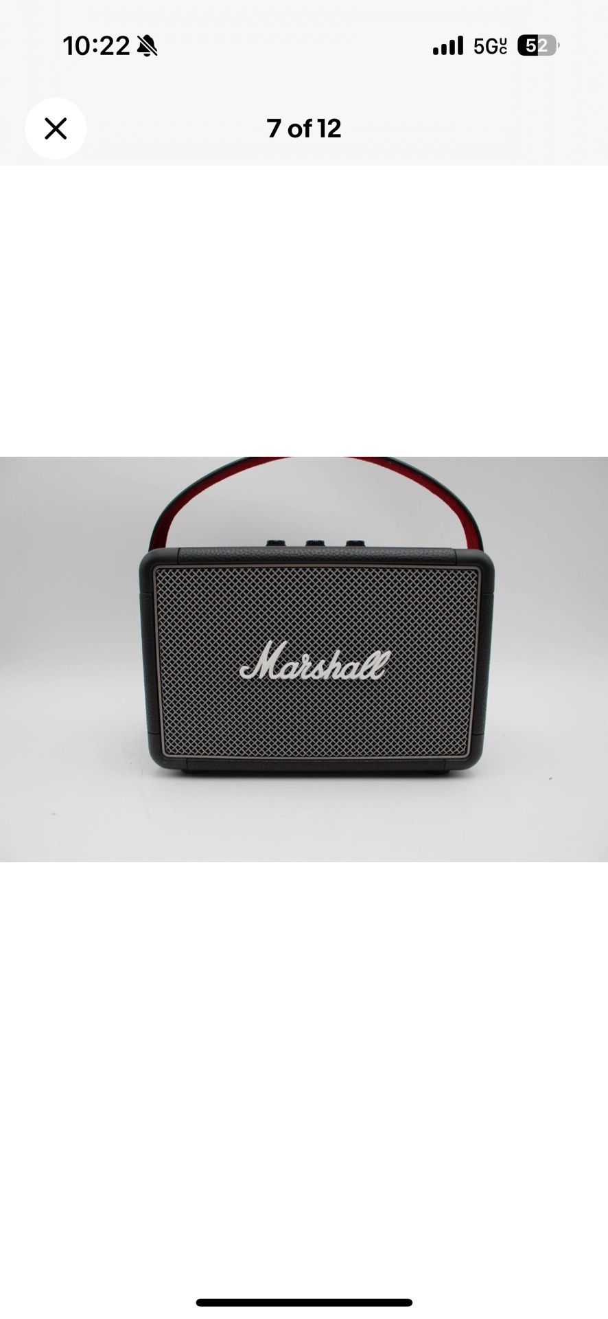 Marshall Kilburn II Portable Bluetooth Speaker, Black